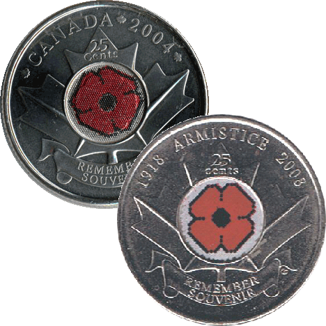 Quarters with poppy motif